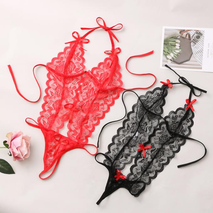 2020 Lace One-Piece Perspective Three-Point Sexy Lingerie