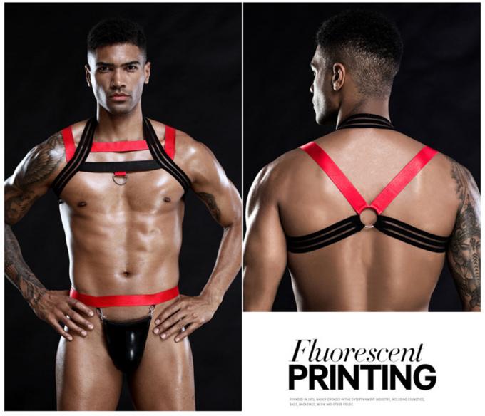Sexy Bodysuit Lingerie Set Men′s Vest Pajamas Hot Erotic Harness Catsuit Sleepwear