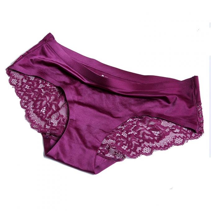 Hemp Lace Ladies Underwear Panties Sexy Seamless Knitted Ice Silk 0