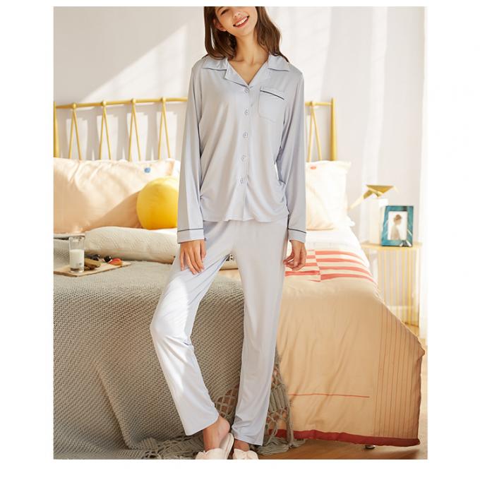 Fibers Lace Fabric Women Pajamas Sleepwear Knitted Sleep Wear House 2