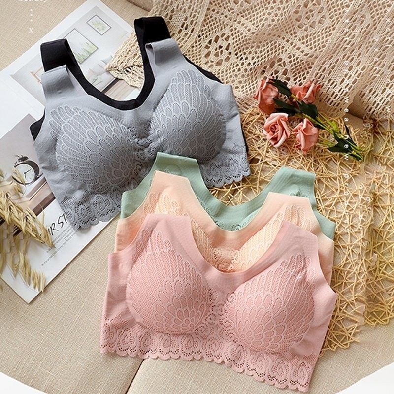85kg 100kg Padded Push Up Sports Bra 95C 95D White Lace Panties