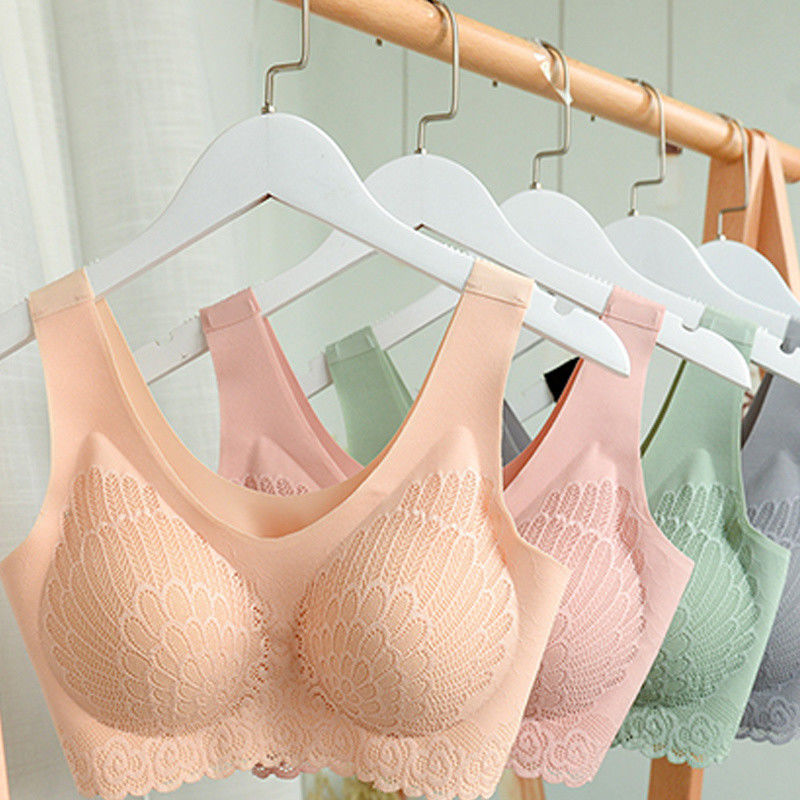 85kg 100kg Padded Push Up Sports Bra 95C 95D White Lace Panties
