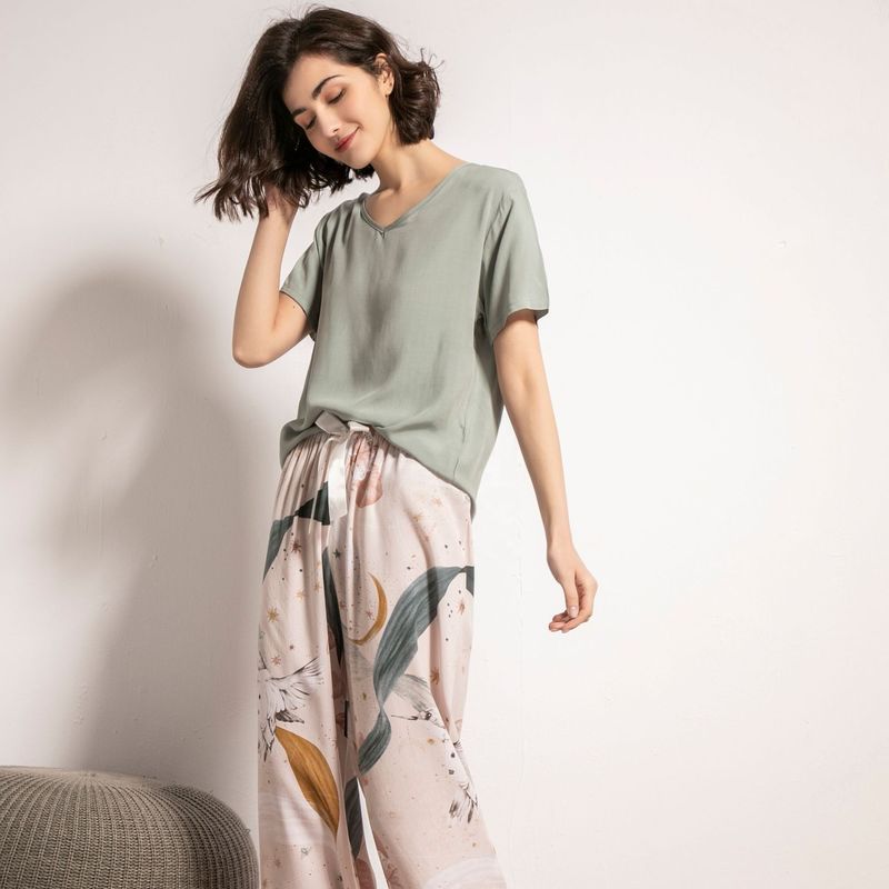 3XL Women Pajamas Sleepwear 62cm XS 2XL Silk Night Suit For Ladies