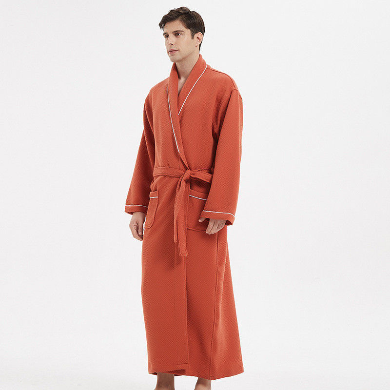 Plus Loungewear Mens Sleepwear Solid Cotton Fabric Warm Pjs For Men