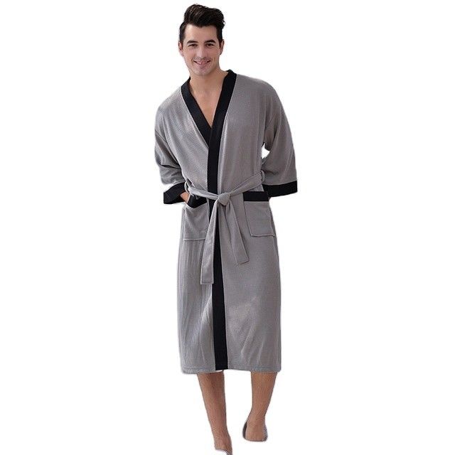 Bathrobe Mens Sleepwear Xl Xxl Mens Warm Pajama Pants Polyester Fiber