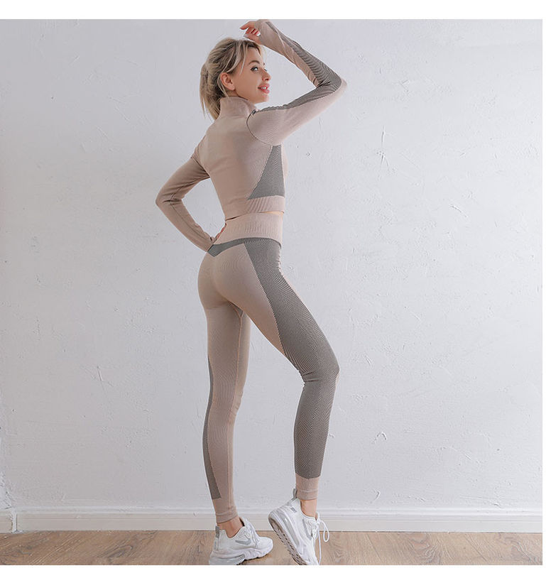 Hip Shorts Ribbed Yoga Sports Bra Ladies 2/3 Pcs Gym Suits Running Clothes
