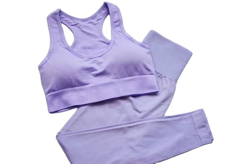 Training Suit Polyester Female Sports Bras S M L High Waist Fitness Leggings