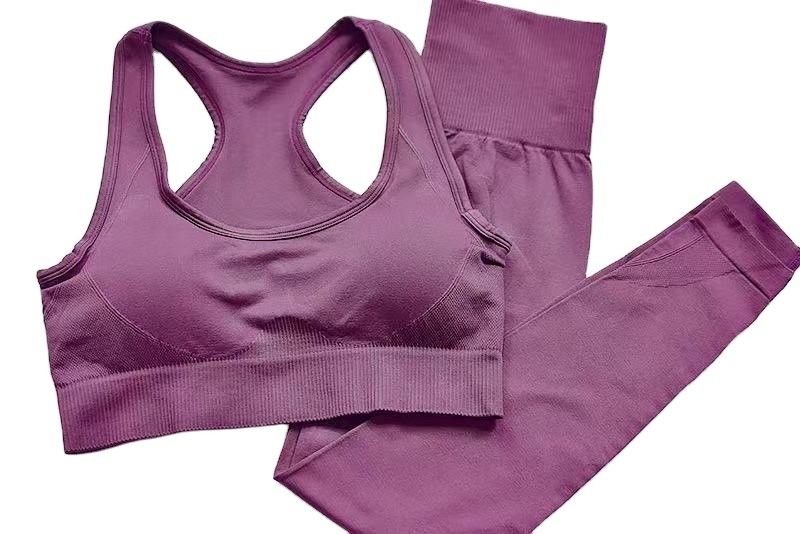Training Suit Polyester Female Sports Bras S M L High Waist Fitness Leggings