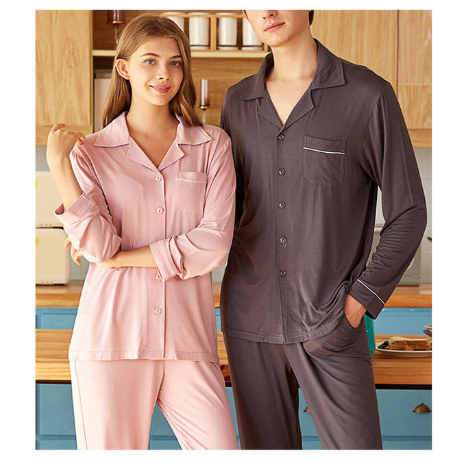 Fibers Lace Fabric Women Pajamas Sleepwear Knitted Sleep Wear House