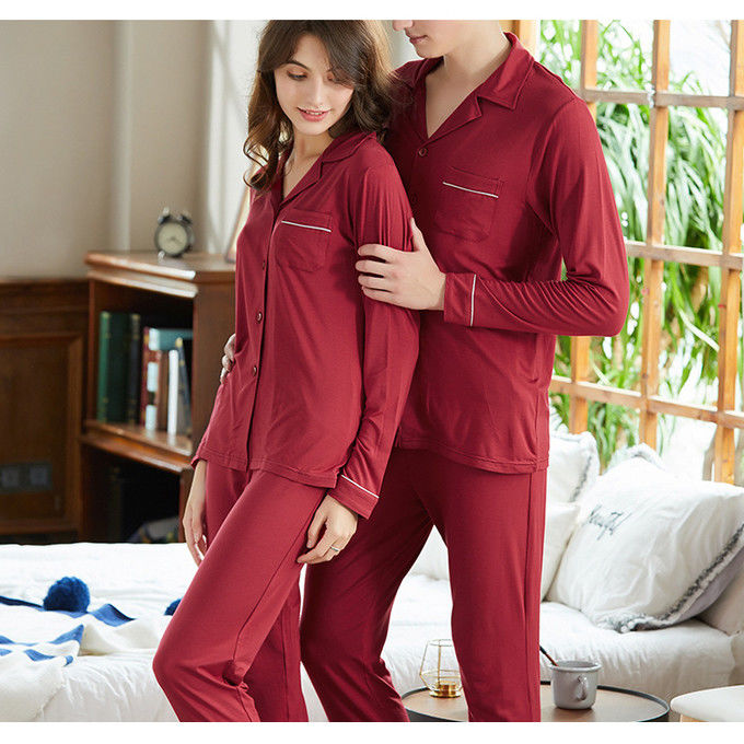 Fibers Lace Fabric Women Pajamas Sleepwear Knitted Sleep Wear House