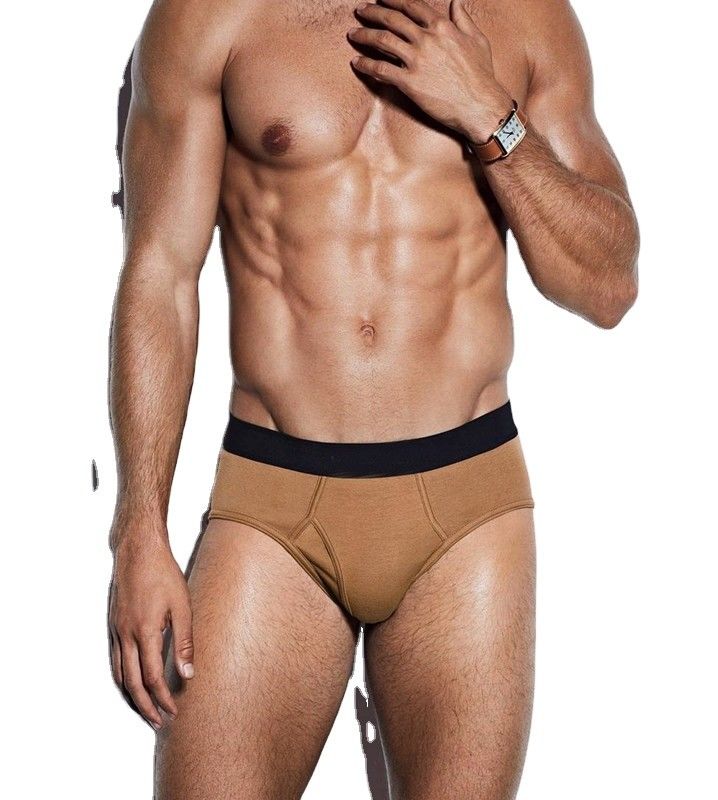 Mid-Rise Cotton Men Underwear Breathable 95 Cotton 5 Spandex Boxer Briefs