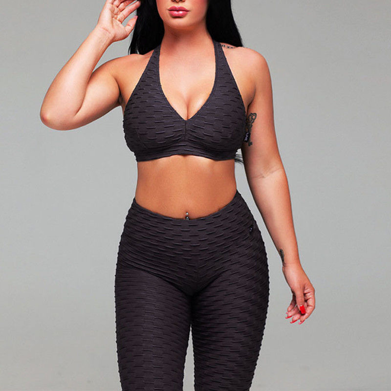 Ribbed Sportswear Gym Yoga Clothes Seamless Workout Leggings For Women