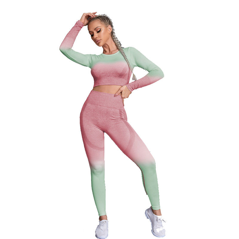 Tie Dye S M L Longline Sports Bra Crop Top Polyester Nylon Sport Leggings
