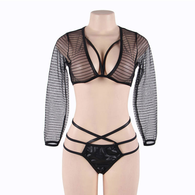 Bulk Fat Woman Erotic Romantic Mesh Black See Though Custom Latex Bra Set