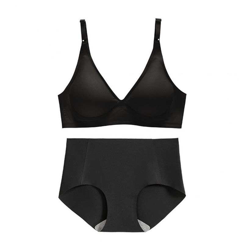 Woven Racerback Seamless V Neck Bralette Ribbed 3/4 Cup Push Up Bra
